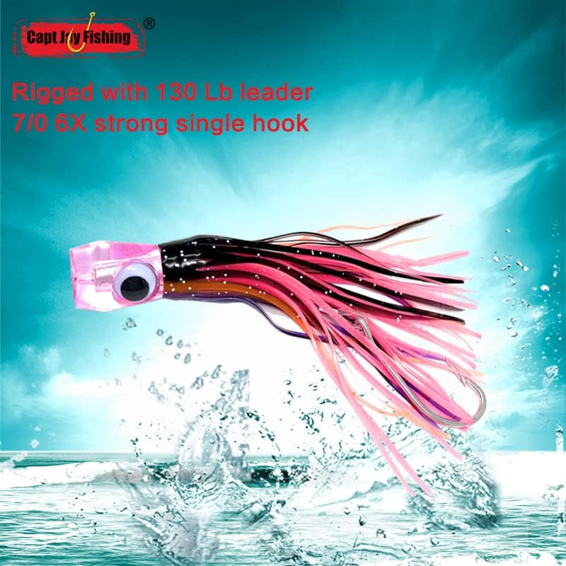 Lures Trolling Lures Saltwater for Tuna Marlin Dolphin Mahi Wahoo and Dorado, Rigged Big Game Fishing Lures Trolling Surface Lures