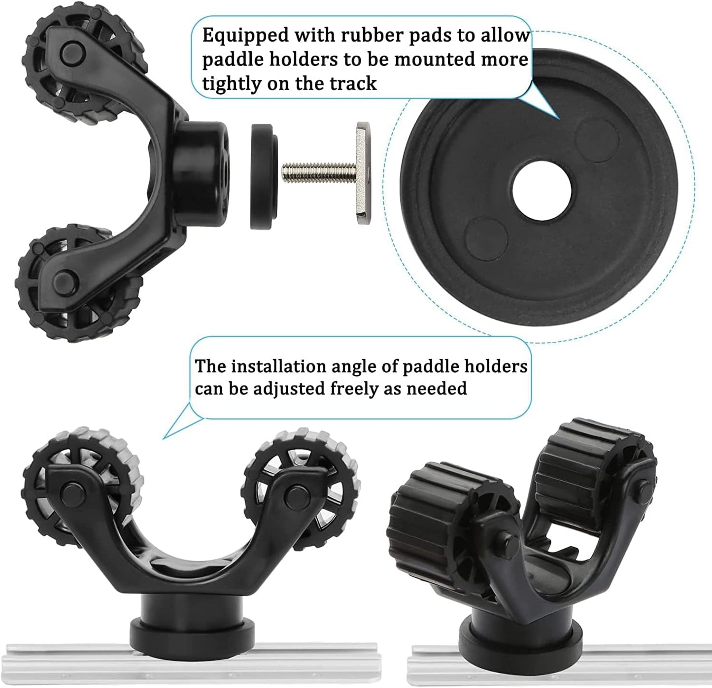 Kayak Paddle Holder, Kayak Accessories Track Mount for Kayak Paddles, Kayak Fishing Accessories