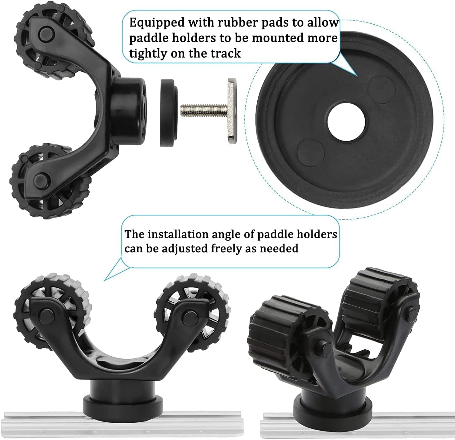 Kayak Paddle Holder, Kayak Accessories Track Mount for Kayak Paddles, Kayak Fishing Accessories