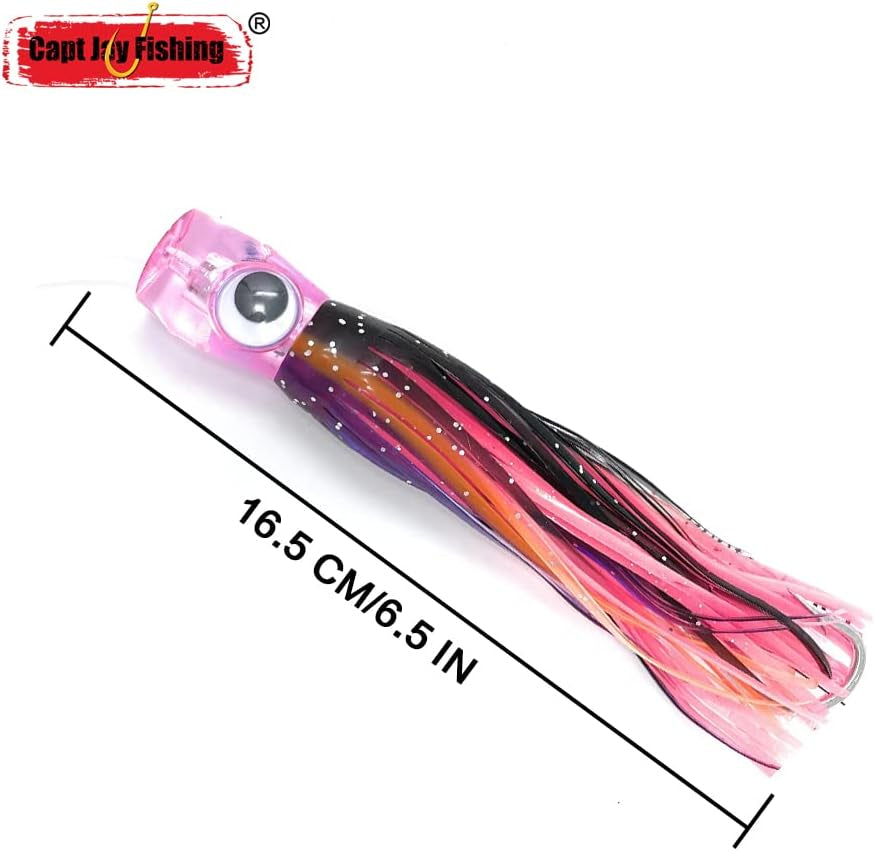 Lures Trolling Lures Saltwater for Tuna Marlin Dolphin Mahi Wahoo and Dorado, Rigged Big Game Fishing Lures Trolling Surface Lures