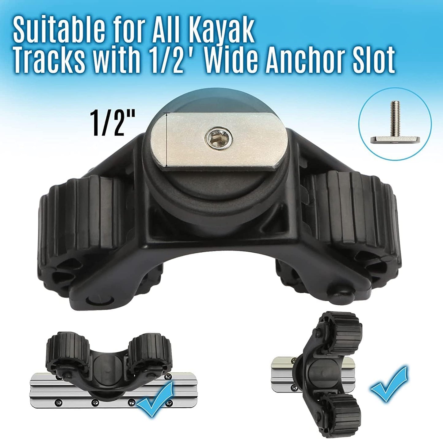 Kayak Paddle Holder, Kayak Accessories Track Mount for Kayak Paddles, Kayak Fishing Accessories